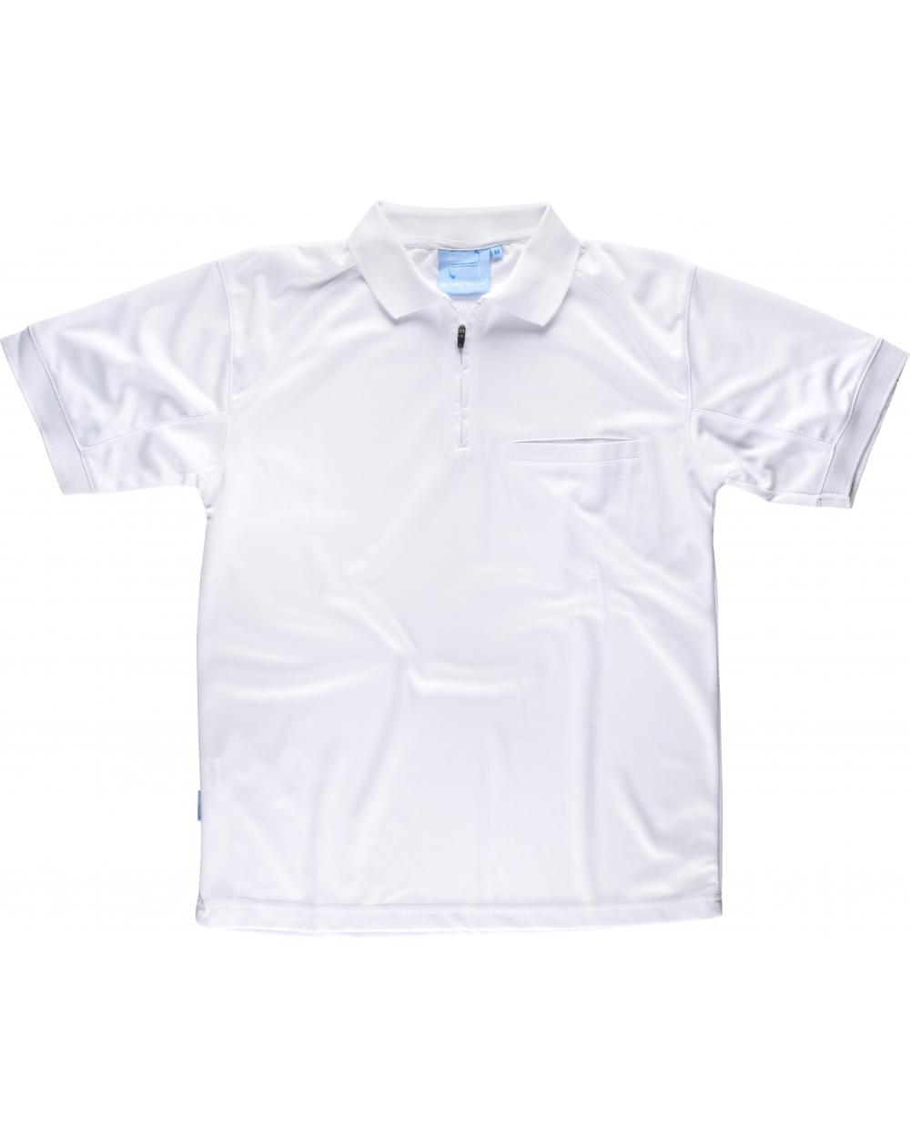 Comprar Polo tecnico Workdry S6510 Blanco workteam delante