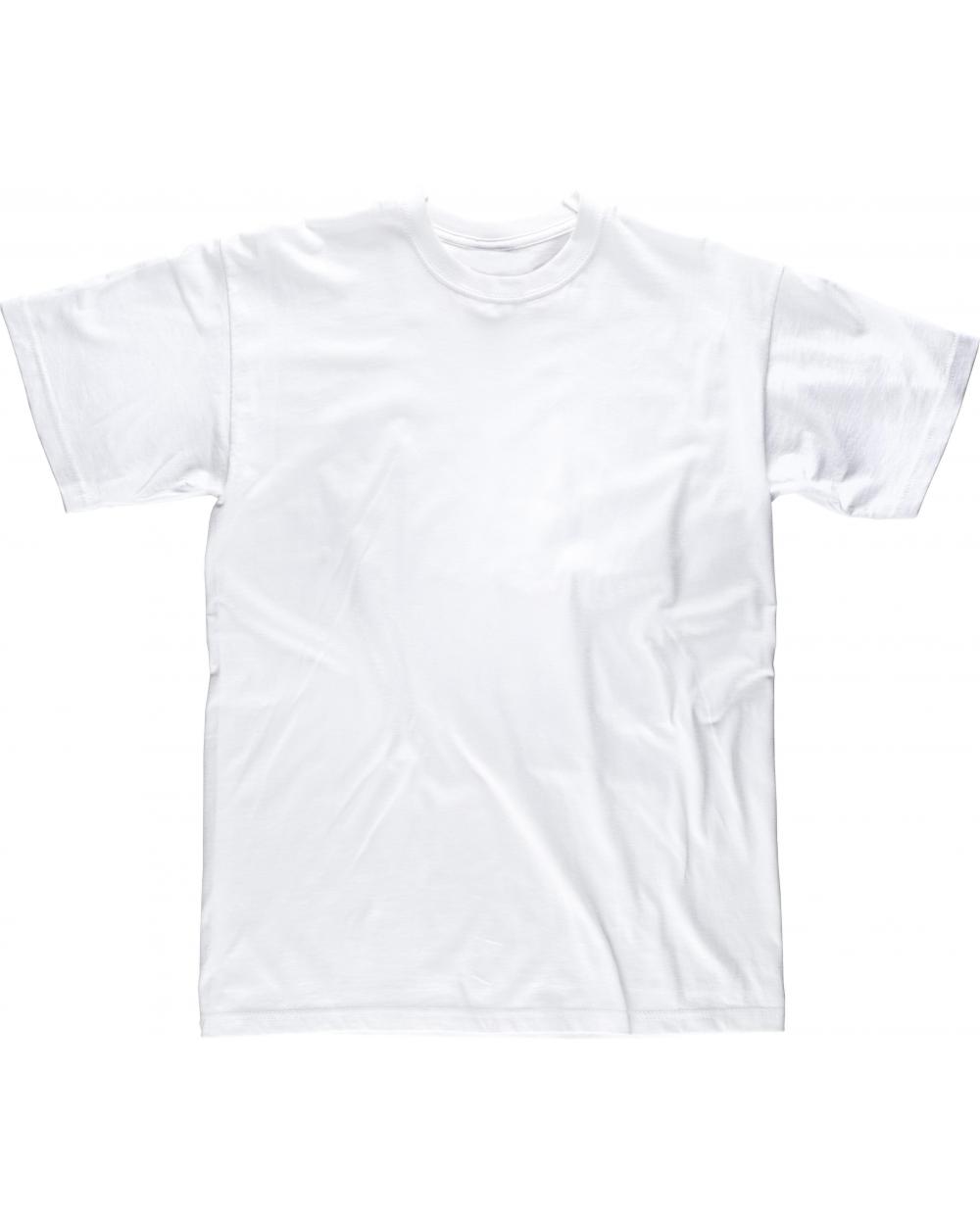 Comprar Camiseta blanca de algodon S6601 Blanco workteam delante