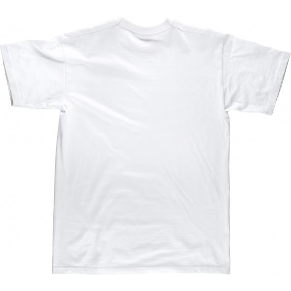 Camiseta blanca de algodon S6601 Blanco workteam atrás barato