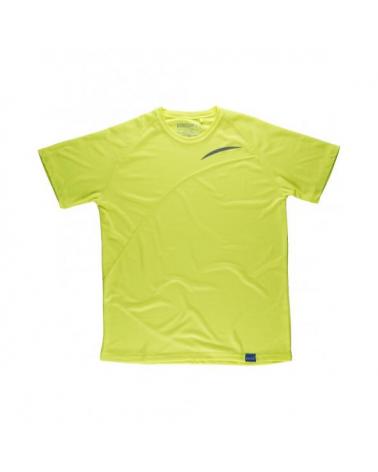 Comprar Camiseta tecnica colores fluor S6610 Amarillo AV workteam delante