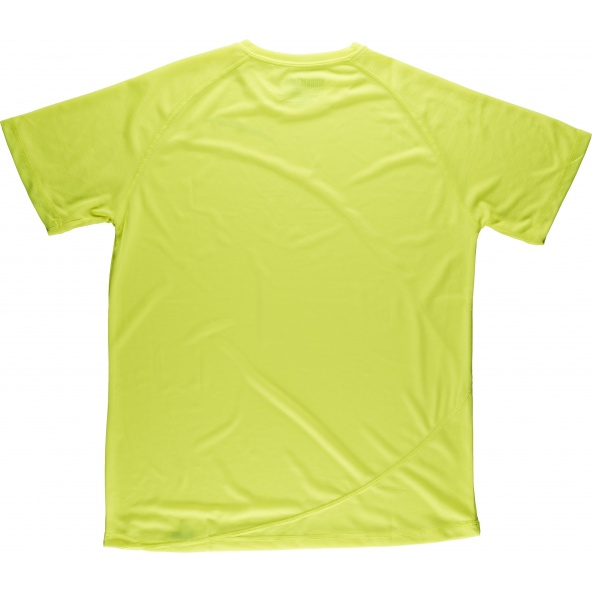 Camiseta tecnica colores fluor S6610 Amarillo AV workteam atrás barato