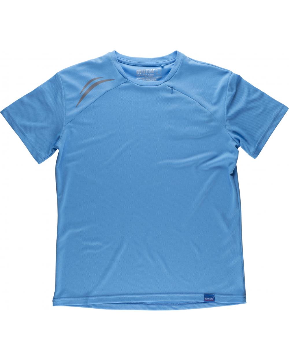 Comprar Camiseta tecnica S6611 Celeste workteam delante