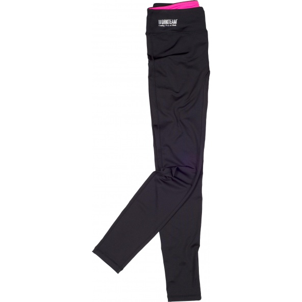 Comprar Leggin ajustados elasticos S7501 Negro+Rosa Fluor workteam delante