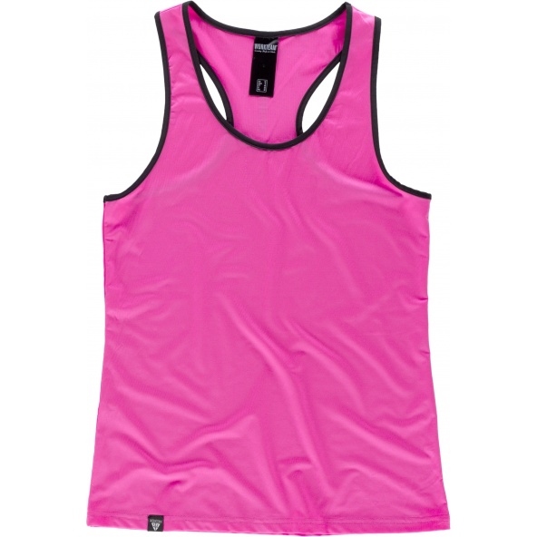 Comprar Camiseta deportiva para mujer S7520 Rosa Fluor workteam delante