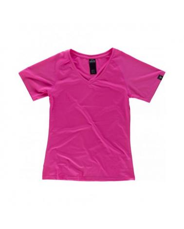 Comprar Camiseta deportiva para mujer S7525 Rosa Fluor workteam delante