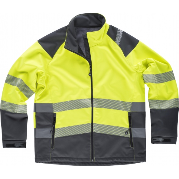 Comprar Workshell con membrana cortavientos S9201 Amarillo AV+Gris Oscuro workteam delante