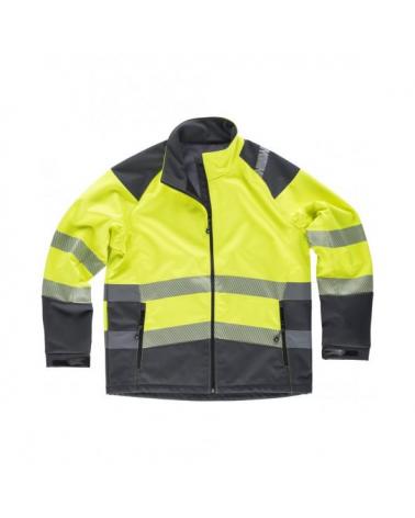 Comprar Workshell con membrana cortavientos S9201 Amarillo AV+Gris Oscuro workteam delante