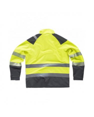 Workshell con membrana cortavientos S9201 Amarillo AV+Gris Oscuro workteam atrás barato