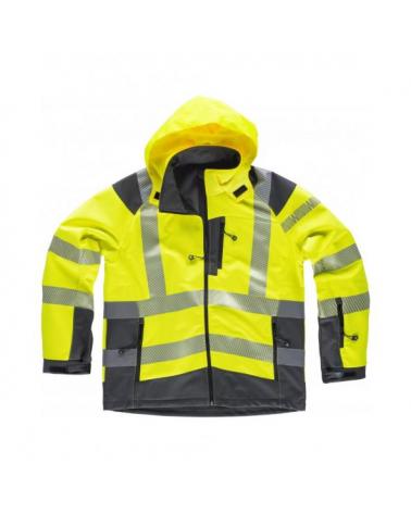 Comprar Workshell con cintas reflectantes S9211 Amarillo AV+Gris Oscuro workteam delante