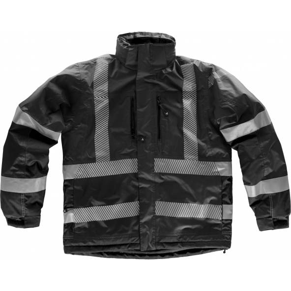 Comprar Parka impermeable con capucha S9263 Negro workteam delante