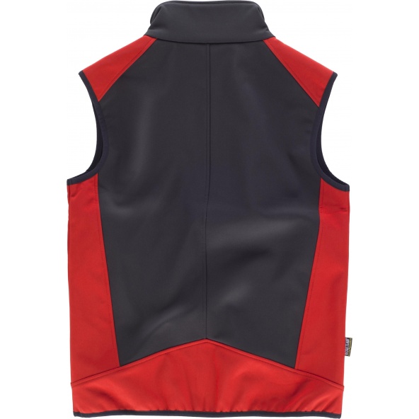 Chaleco workshell con membrana cortavientos S9315 Negro+Rojo workteam atrás barato