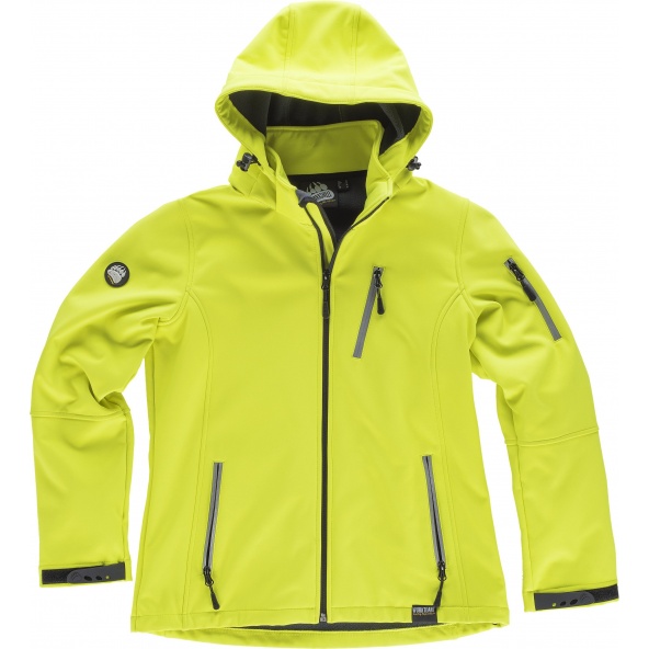 Comprar Workshell mujer con membrana cortavientos S9497 Amarillo AV workteam delante