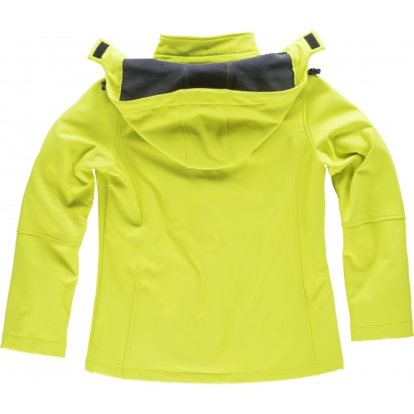 Workshell mujer con membrana cortavientos S9497 Amarillo AV workteam atrás barato