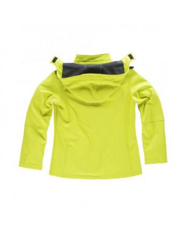 Workshell mujer con membrana cortavientos S9497 Amarillo AV workteam atrás barato