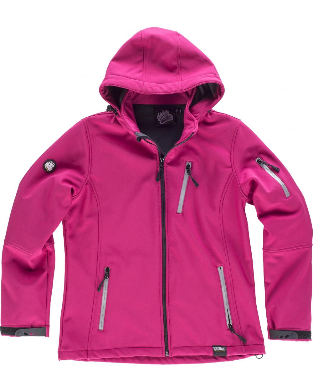 Comprar Workshell mujer con membrana cortavientos S9497 Rosa Fucsia workteam delante