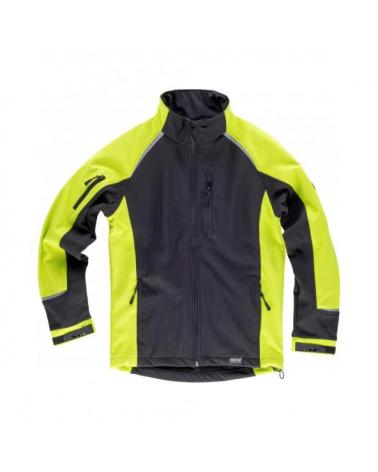 Comprar Workshell con membrana cortavientos S9498 Negro+Amarillo AV workteam delante