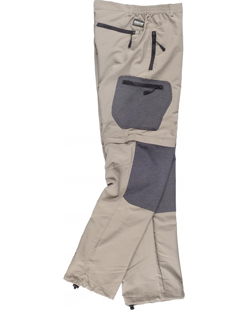 Comprar Pantalon de nylon desmontable S9870 Beige+Negro workteam barato