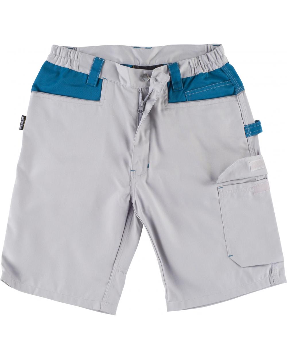 Comprar Bermuda combinada WF1017 Gris Claro+Azafata workteam delante