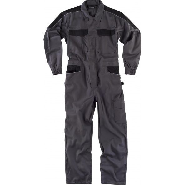 Comprar Buzo combinado con refuerzos WF1042 Gris Oscuro+Negro workteam delante