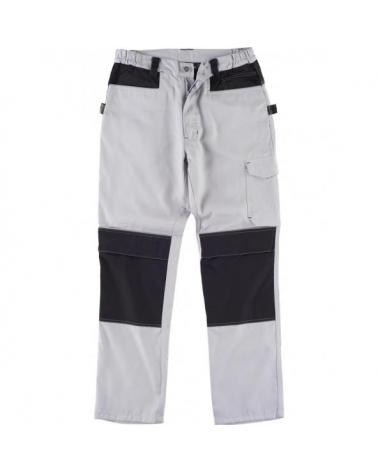 Comprar Pantalon con proteccion rodilleras WF1052 Gris Claro+Negro workteam delante