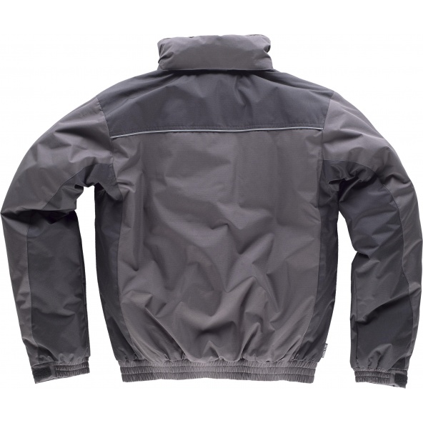 Parka tejido ripstop con capucha WF1058 Gris Oscuro+Negro workteam atrás barato