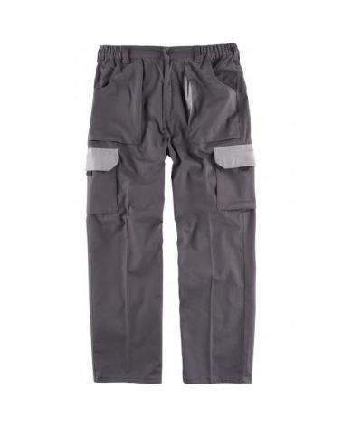 Comprar Pantalon algodon alta resistencia WF1560 Gris+Gris Claro workteam delante