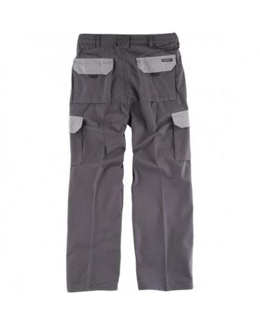 Pantalon algodon alta resistencia WF1560 Gris+Gris Claro workteam atrás barato