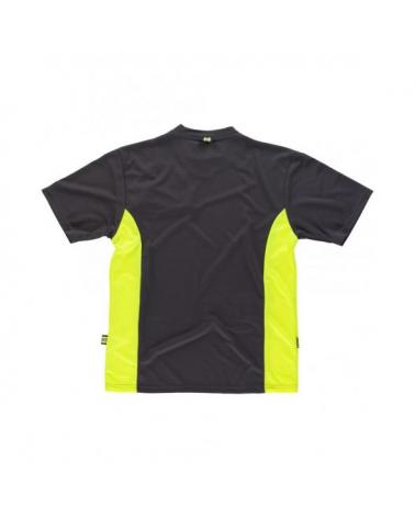 Camiseta combinada WF1616 Gris+Amarillo AV workteam atrás barato