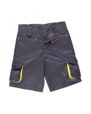 Comprar Bermuda combinada WF1617 Gris+Amarillo AV workteam delante