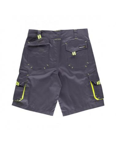 Bermuda combinada WF1617 Gris+Amarillo AV workteam atrás barato