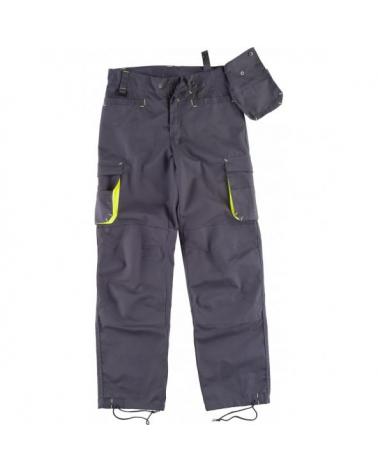 Comprar Pantalon con refuerzos WF1619 Gris+Amarillo AV workteam delante