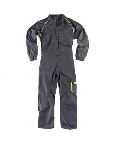 Comprar Buzo combinado WF1642 Gris+Amarillo AV workteam delante