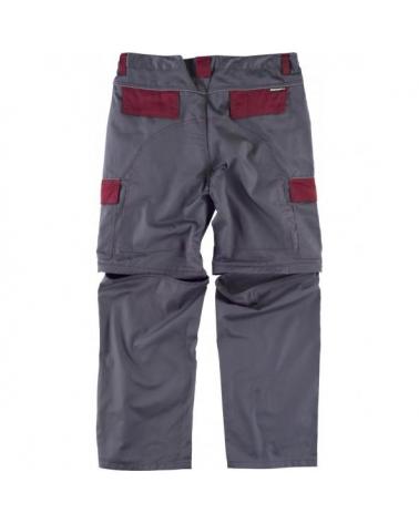 Pantalon desmontable WF1850 Gris+Granate workteam atrás barato