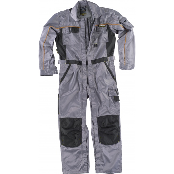 Comprar Buzo antimanchas WF1900 Gris+Negro workteam delante