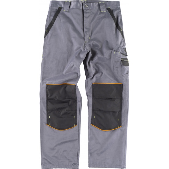 Comprar Pantalon antimanchas WF1903 Gris+Negro workteam delante