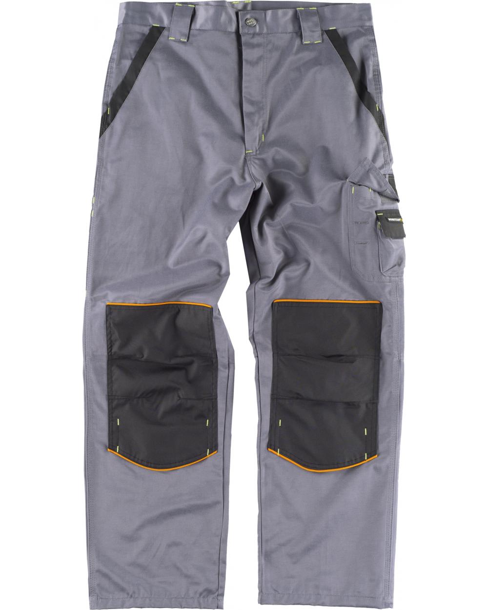 Comprar Pantalon antimanchas WF1903 Gris+Negro workteam delante