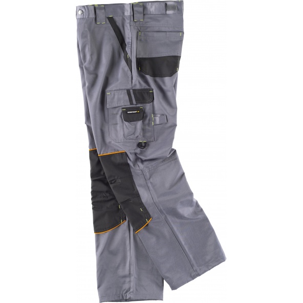 Pantalon antimanchas WF1903 Gris+Negro workteam lado