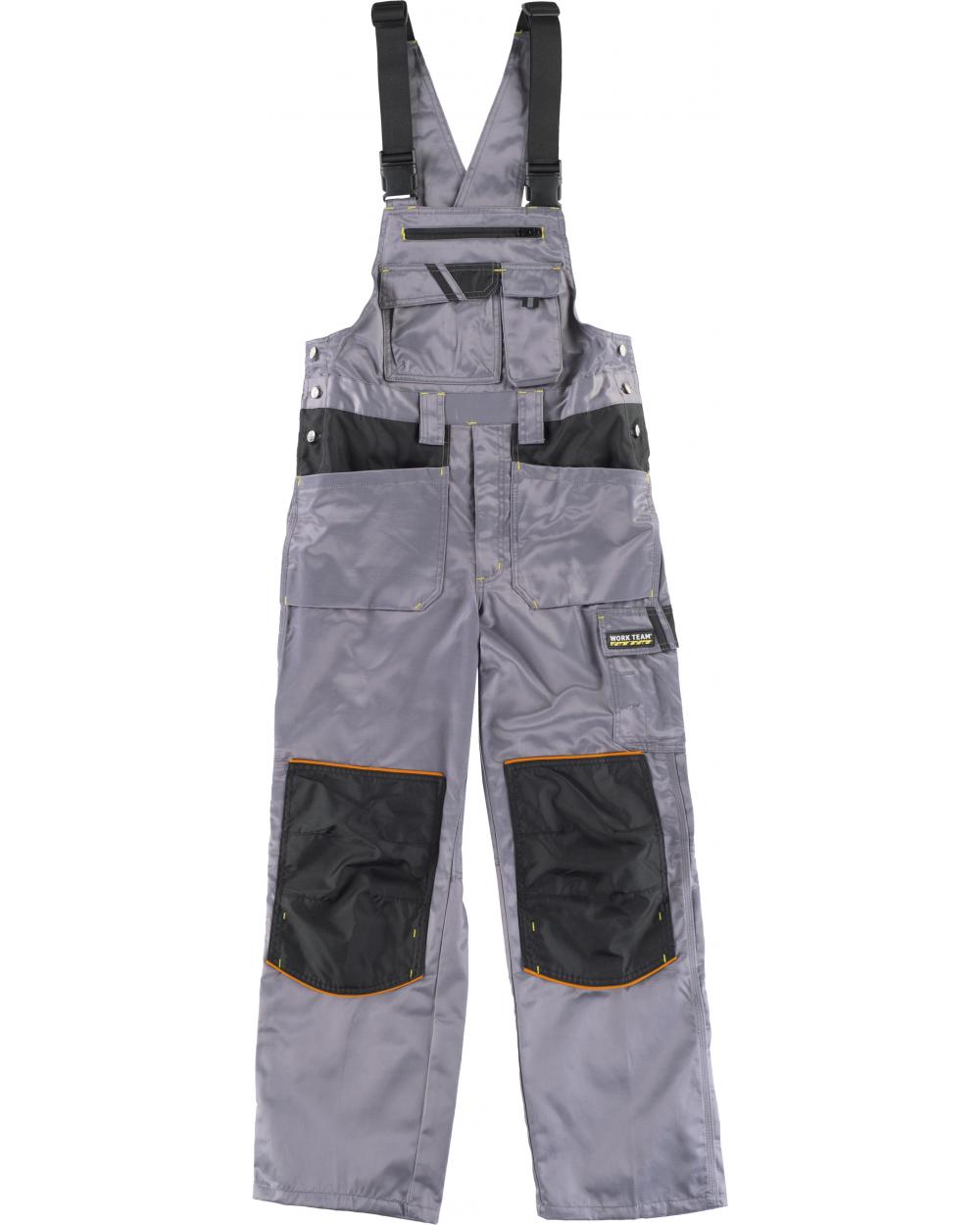 Comprar Peto antimanchas WF1927 Gris+Negro workteam delante