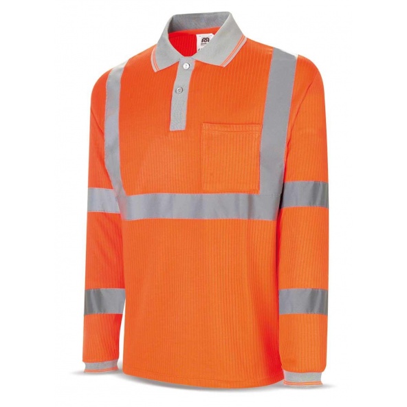 Comprar Polo Alta Visibilidad Manga Larga Naranja Fluor 1288-Polfnml barato