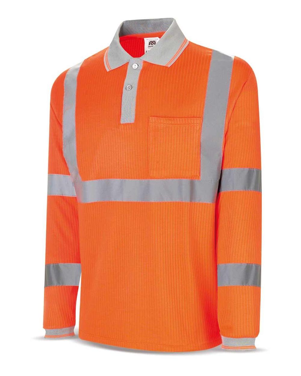 Comprar Polo Alta Visibilidad Manga Larga Naranja Fluor 1288-Polfnml barato