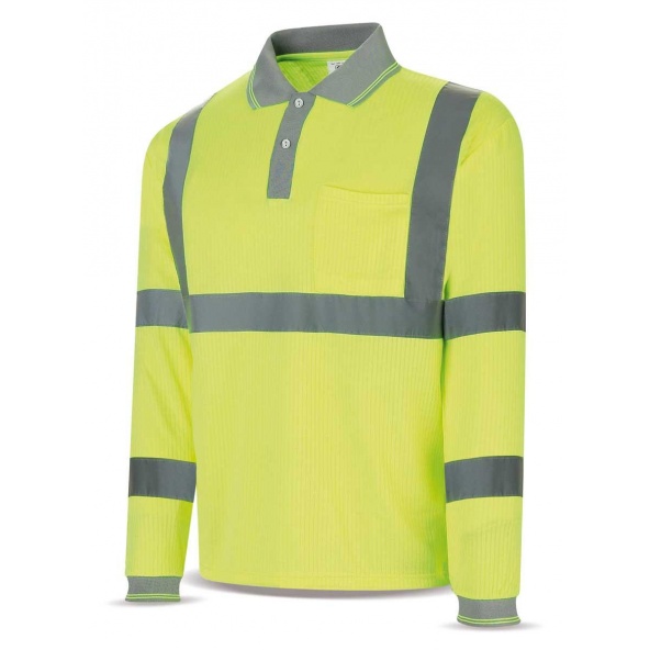 Comprar Polo Alta Visibilidad Manga Larga Amarillo Fluor 1288-Polfyml barato