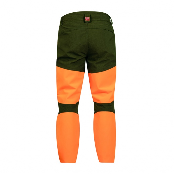 pantalo Hart WILDPRO-T naranja y verde vista trasera