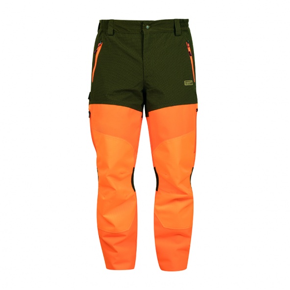 pantalo Hart WILDPRO-T naranja y verde vista frontal