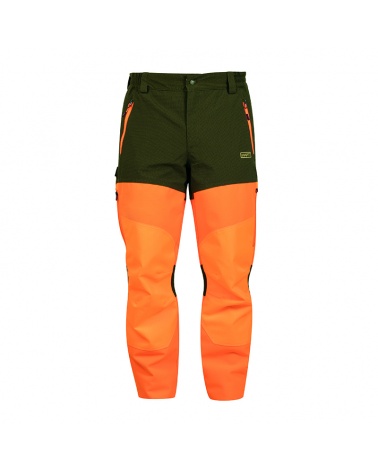 pantalo Hart WILDPRO-T naranja y verde vista frontal