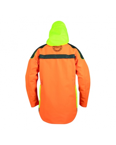 chaqueta de caza naranja Hart WILDPRO-J impermeable vista espalda