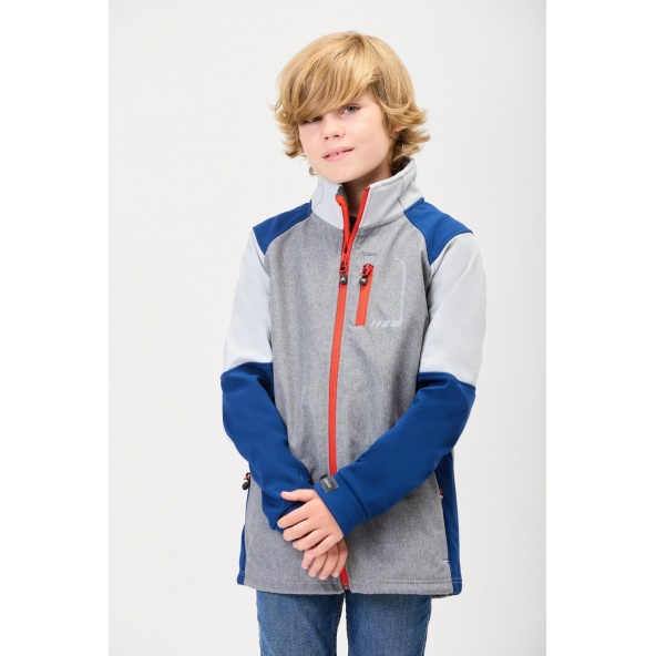 Chaqueta softshell niño azulina y gris