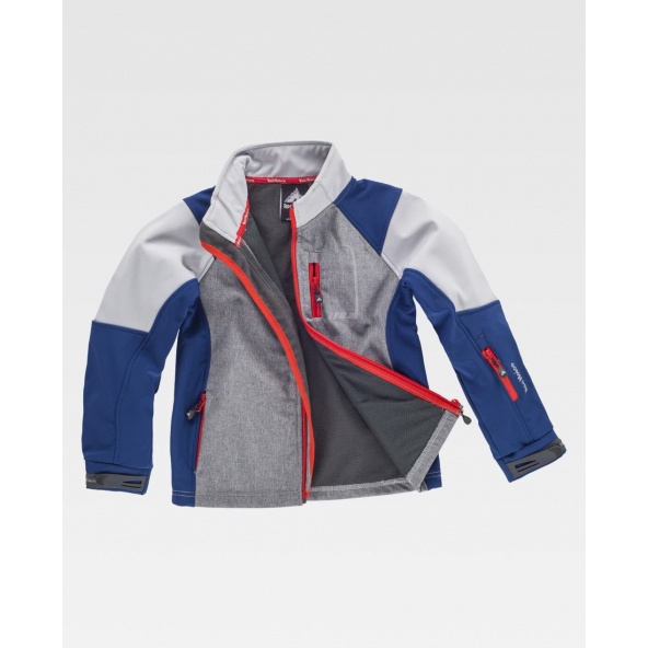 Chaqueta softshell Roc Neige para niño color gris y azul
