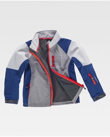 Chaqueta softshell Roc Neige para niño color gris y azul