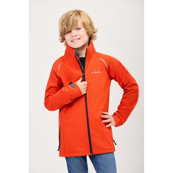 chaqueta soft shell deportiva para niño color rojo