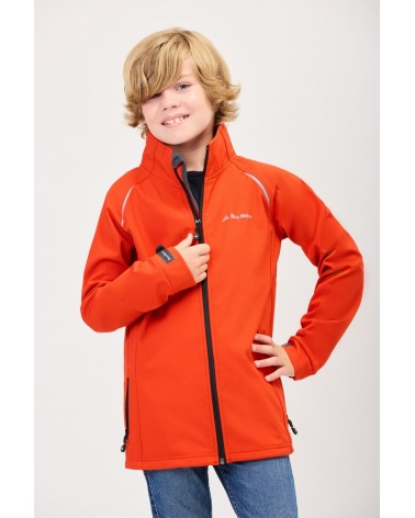 chaqueta soft shell deportiva para niño color rojo